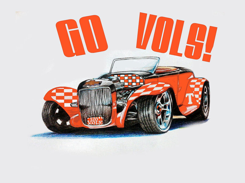 Orange Hot Rod Car — Energetic