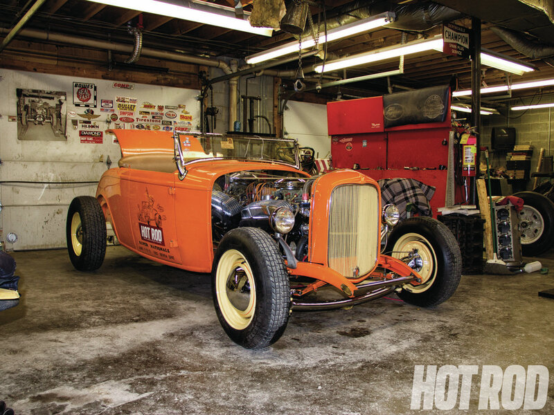 Orange Hot Rod Car — Industrial