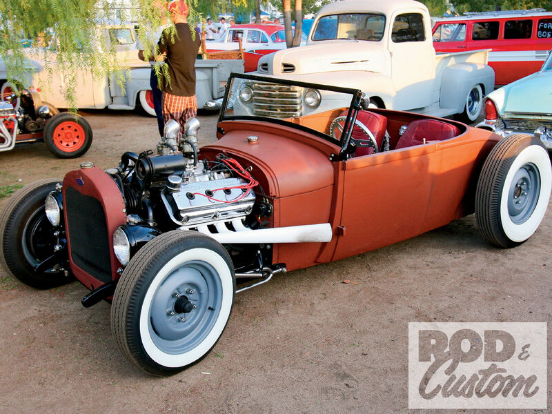 Orange Hot Rod Car — Outdoor, Afternoon, Photograph, Car Show