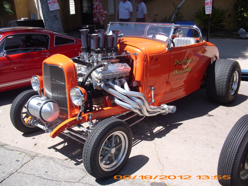 Orange Hot Rod Car — Outdoor, Afternoon