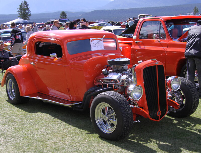 Orange Hot Rod Car — Red, Outdoor