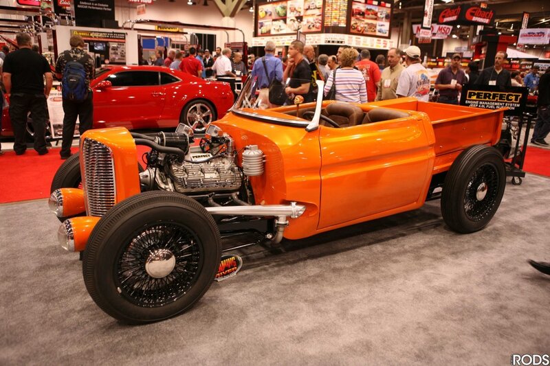 Orange Hot Rod Truck — Busy
