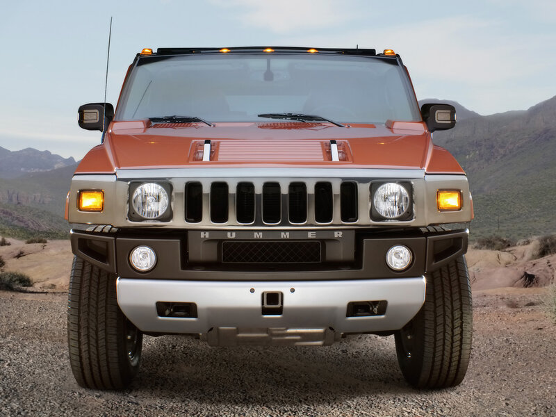 Orange Hummer H2 — Dramatic