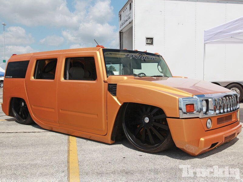 Orange Hummer H2