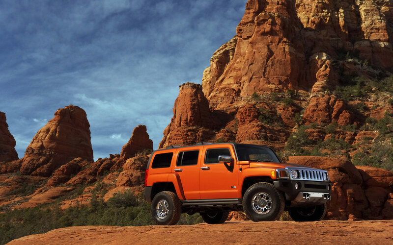 Orange Hummer H3