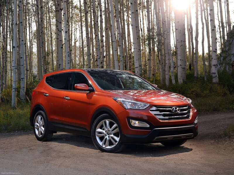 Orange Hyundai Santa Fe Sport