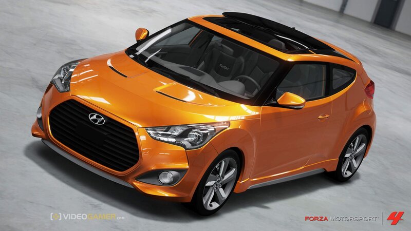 orange hyundai veloster in forza motorsport