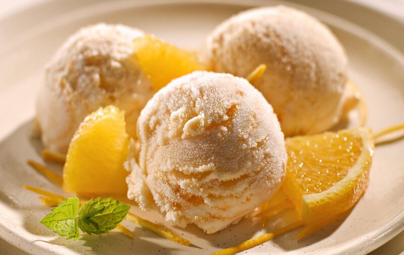 Orange Ice Cream Scoops