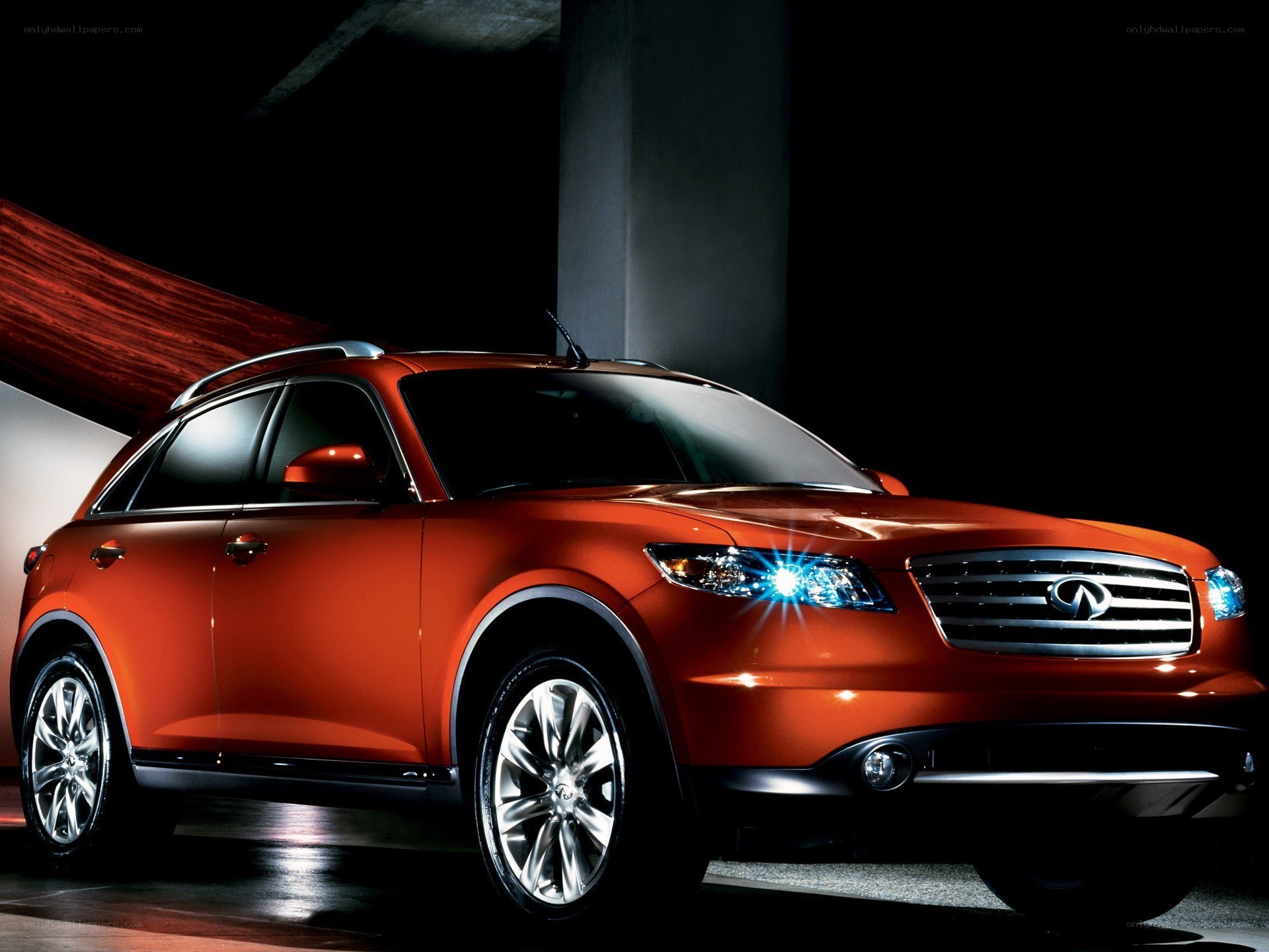 Orange Infiniti FX SUV