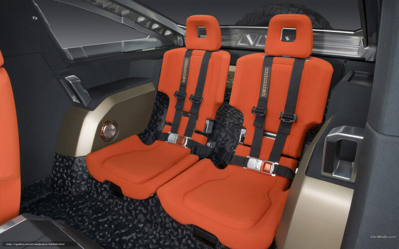 Orange interior seats in concept car