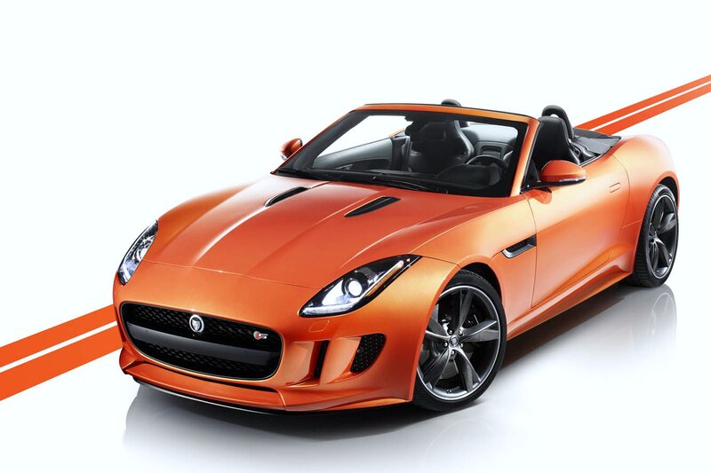 Orange Jaguar Convertible — Dynamic