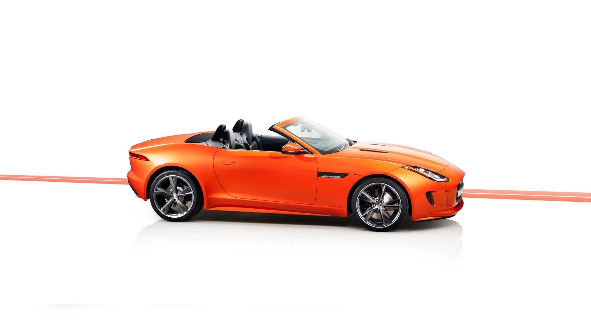 orange jaguar convertible
