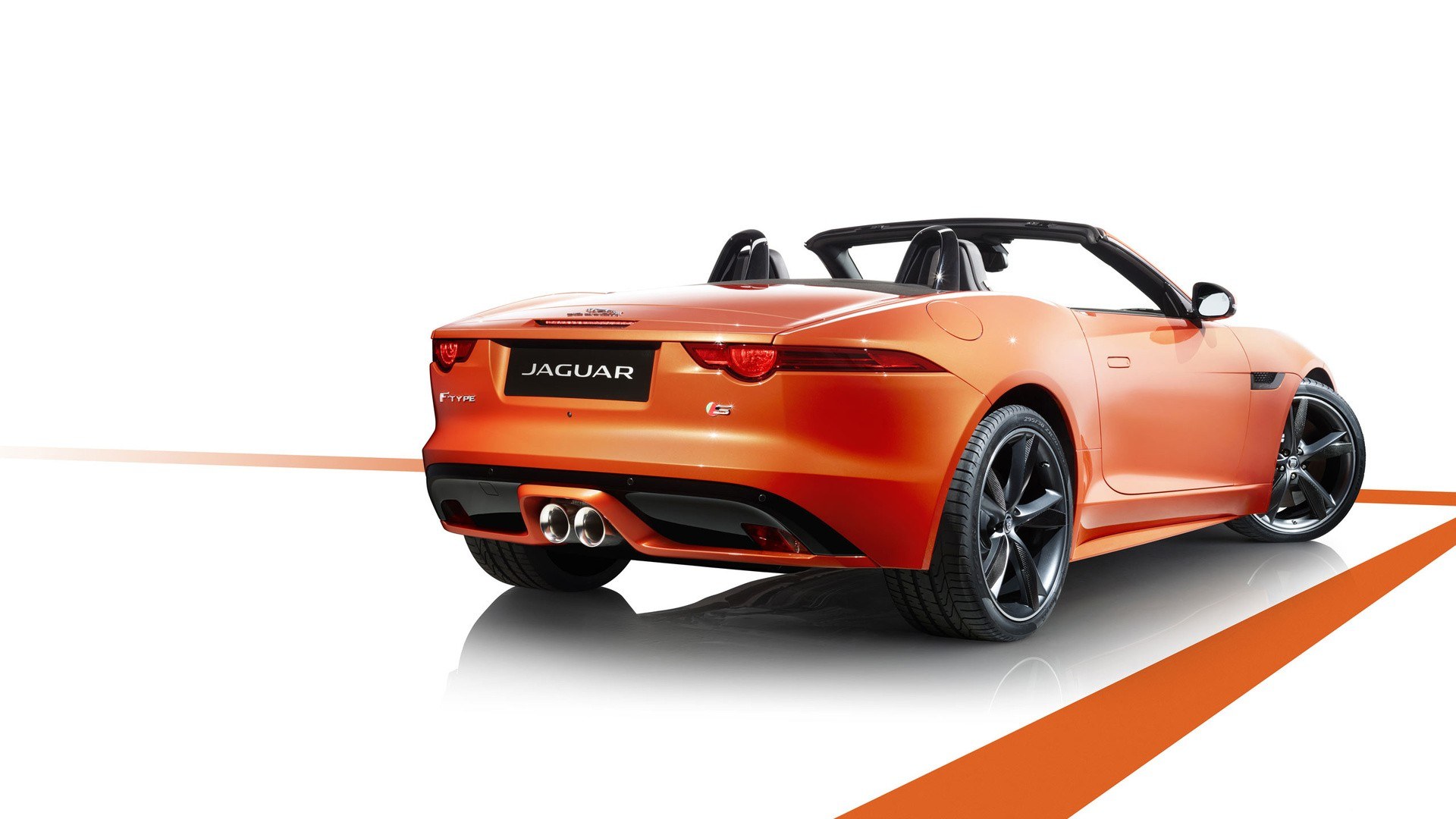 Orange Jaguar F-Type Convertible