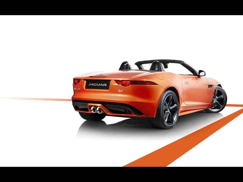 Orange Jaguar F-Type Convertible