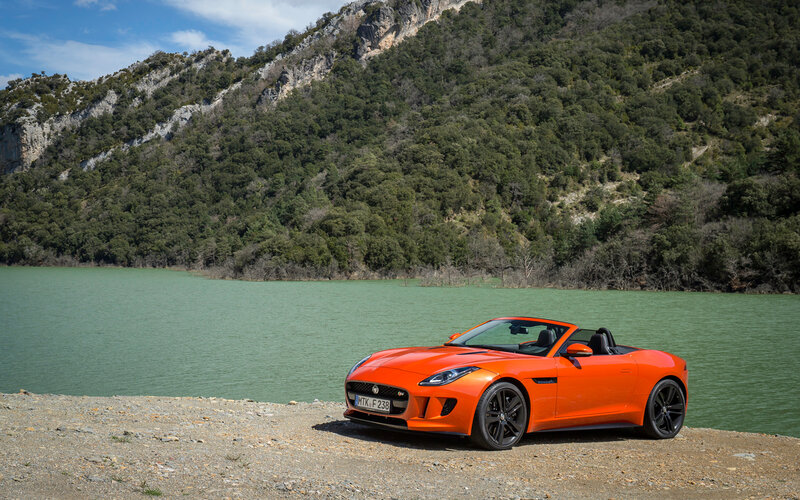 Orange Jaguar F-type