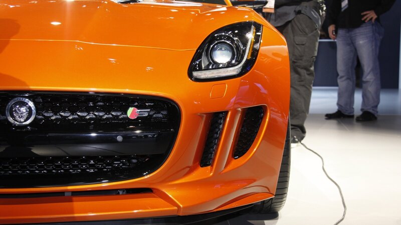 orange jaguar sports car