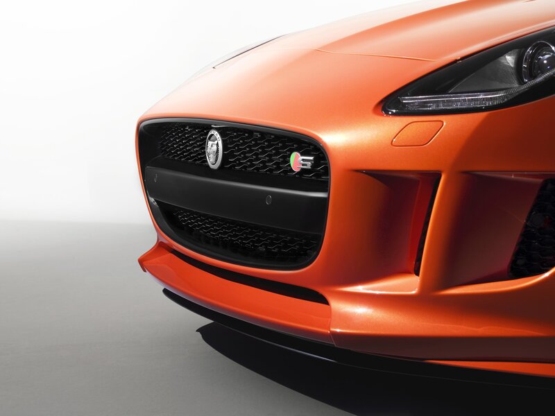 orange jaguar sports car
