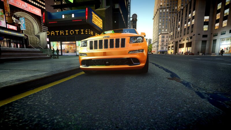 Orange Jeep Cherokee