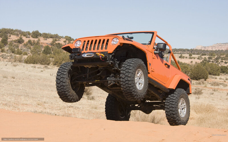 Orange Jeep Off-Road Adventure