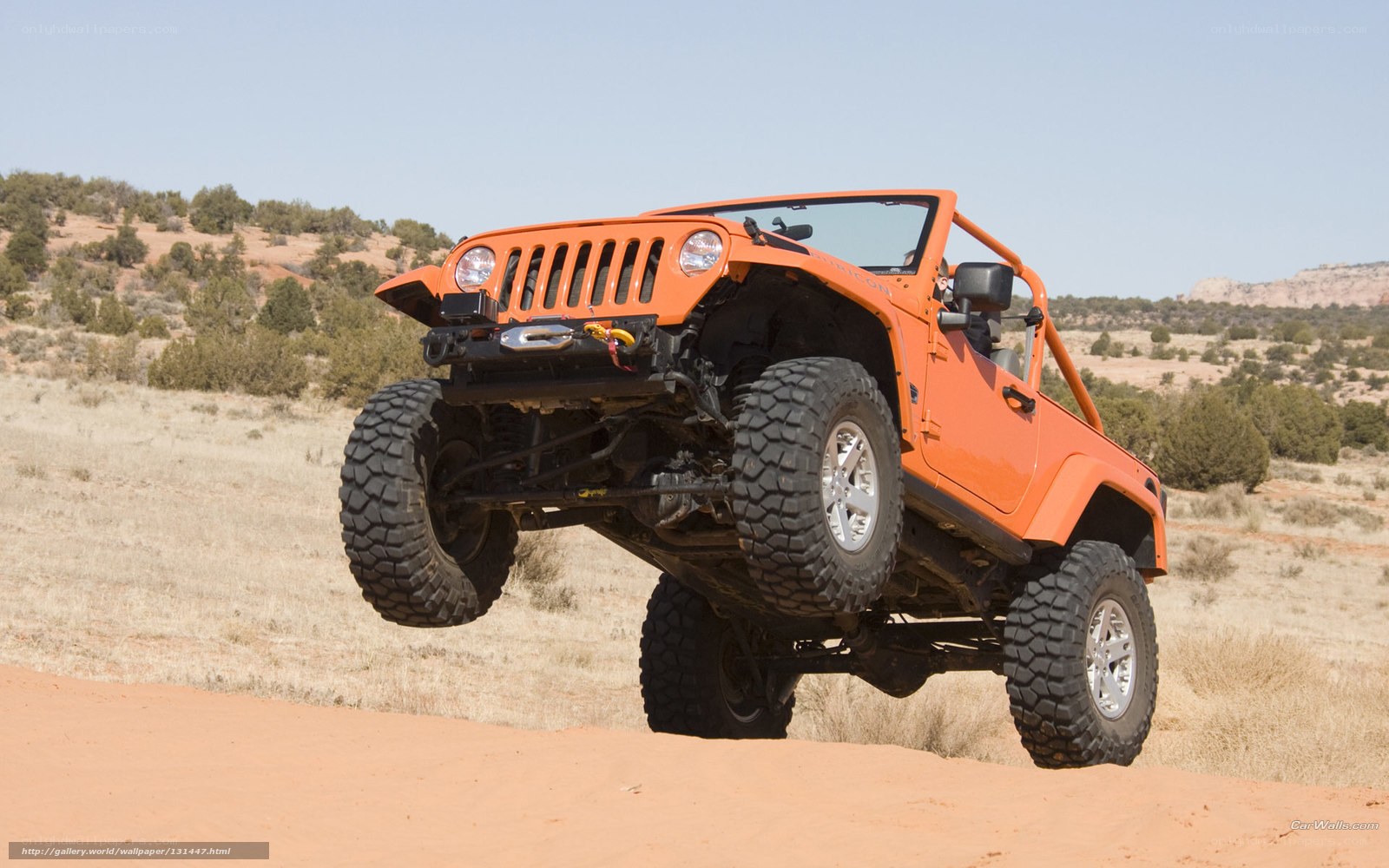 Orange Jeep Off-Road Adventure