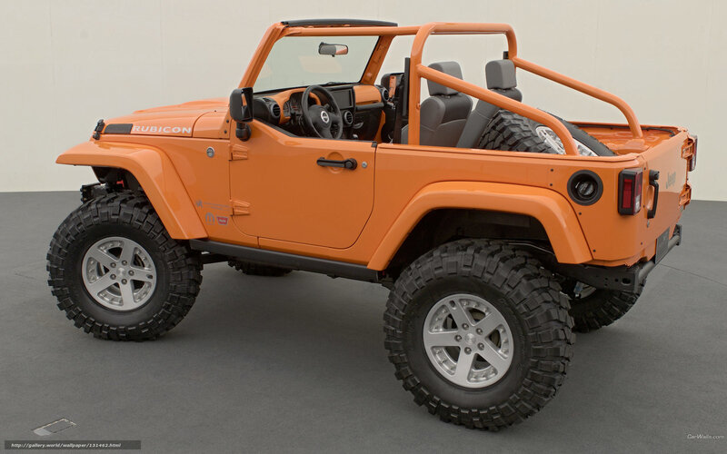 Orange Jeep Rubicon