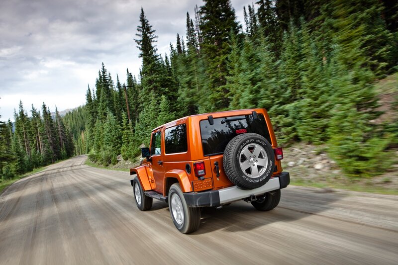 Orange Jeep Wrangler