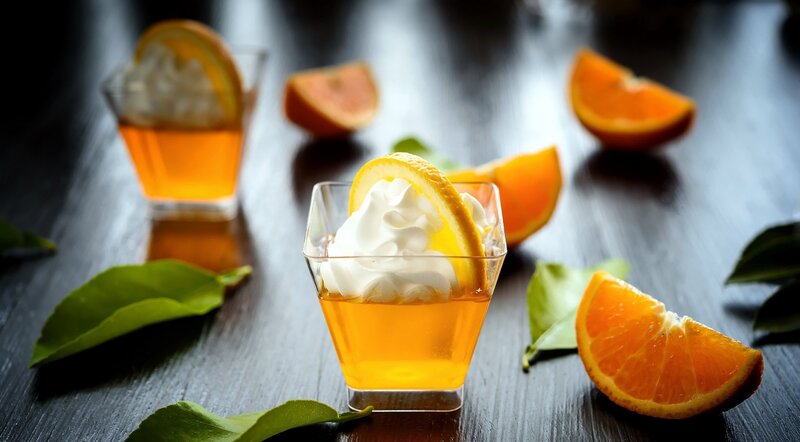 Orange Jello Cups