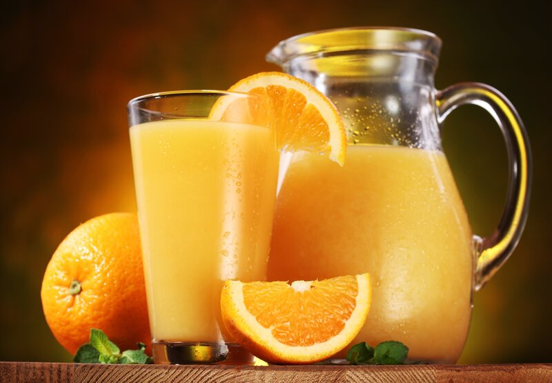 Orange Juice in Glass — Refreshing, Photograph