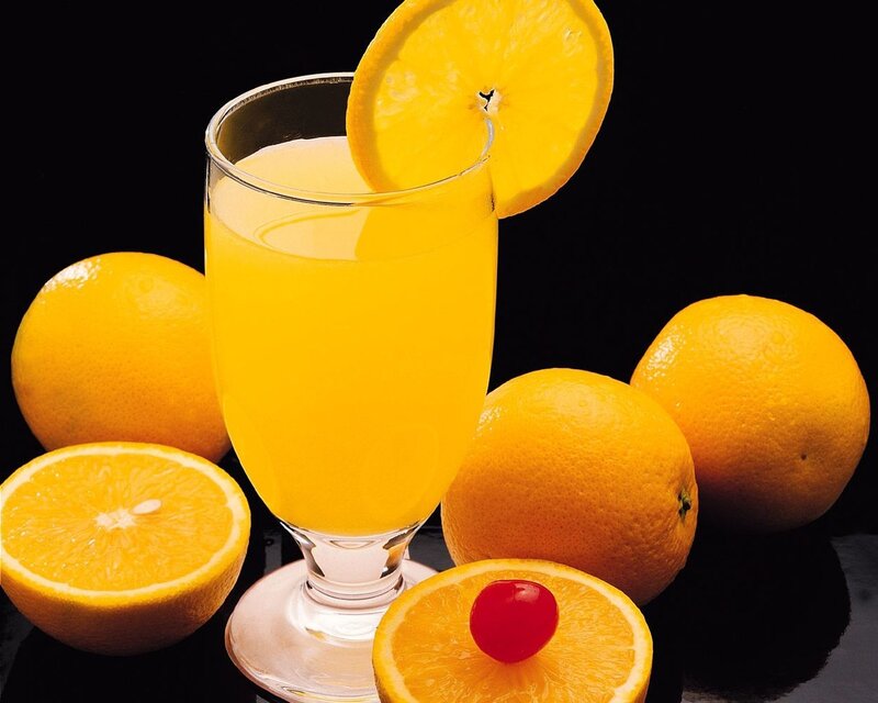 Orange Juice in Glass — Yellow, Dramatic