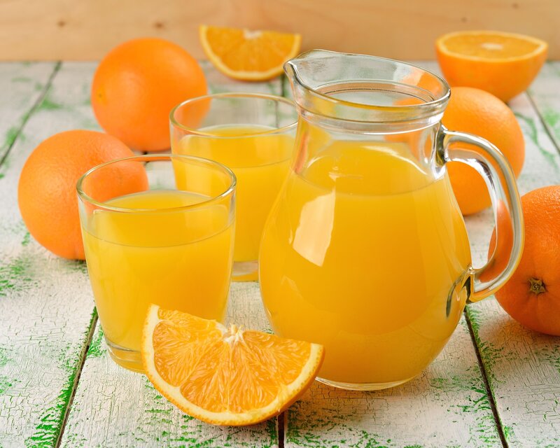Orange Juice in Pitcher — Fresh, Morning