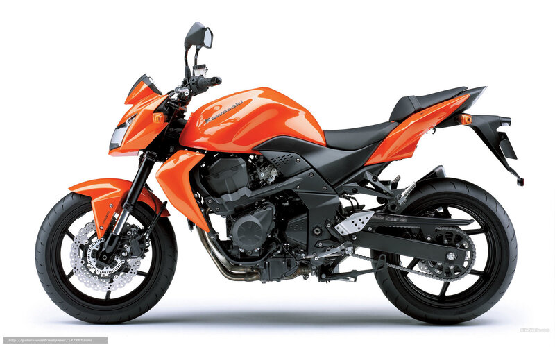 Orange Kawasaki motorcycle