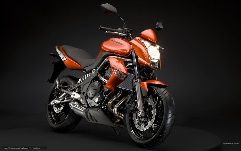 Orange Kawasaki Motorcycle — Dramatic