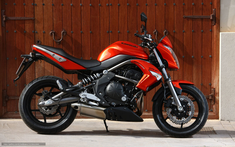 Orange Kawasaki Motorcycle — Red, Neutral