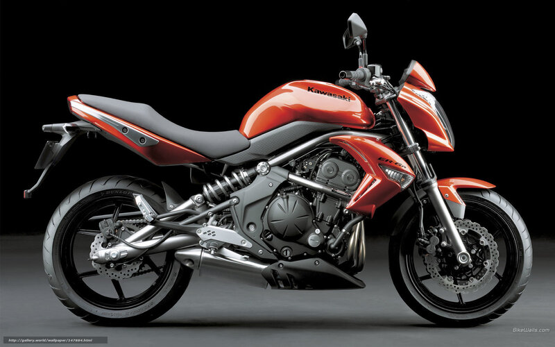 Orange Kawasaki Motorcycle — Red