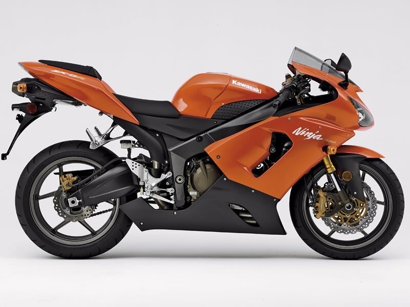 Orange Kawasaki Ninja ZX-6R