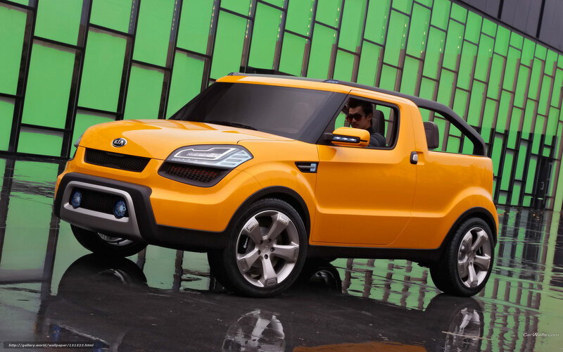 Orange Kia concept car