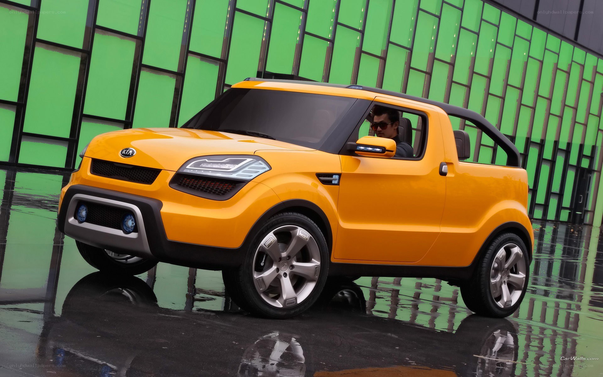 Orange Kia concept truck
