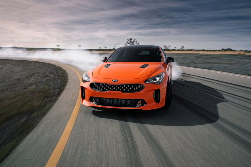 Orange Kia Stinger