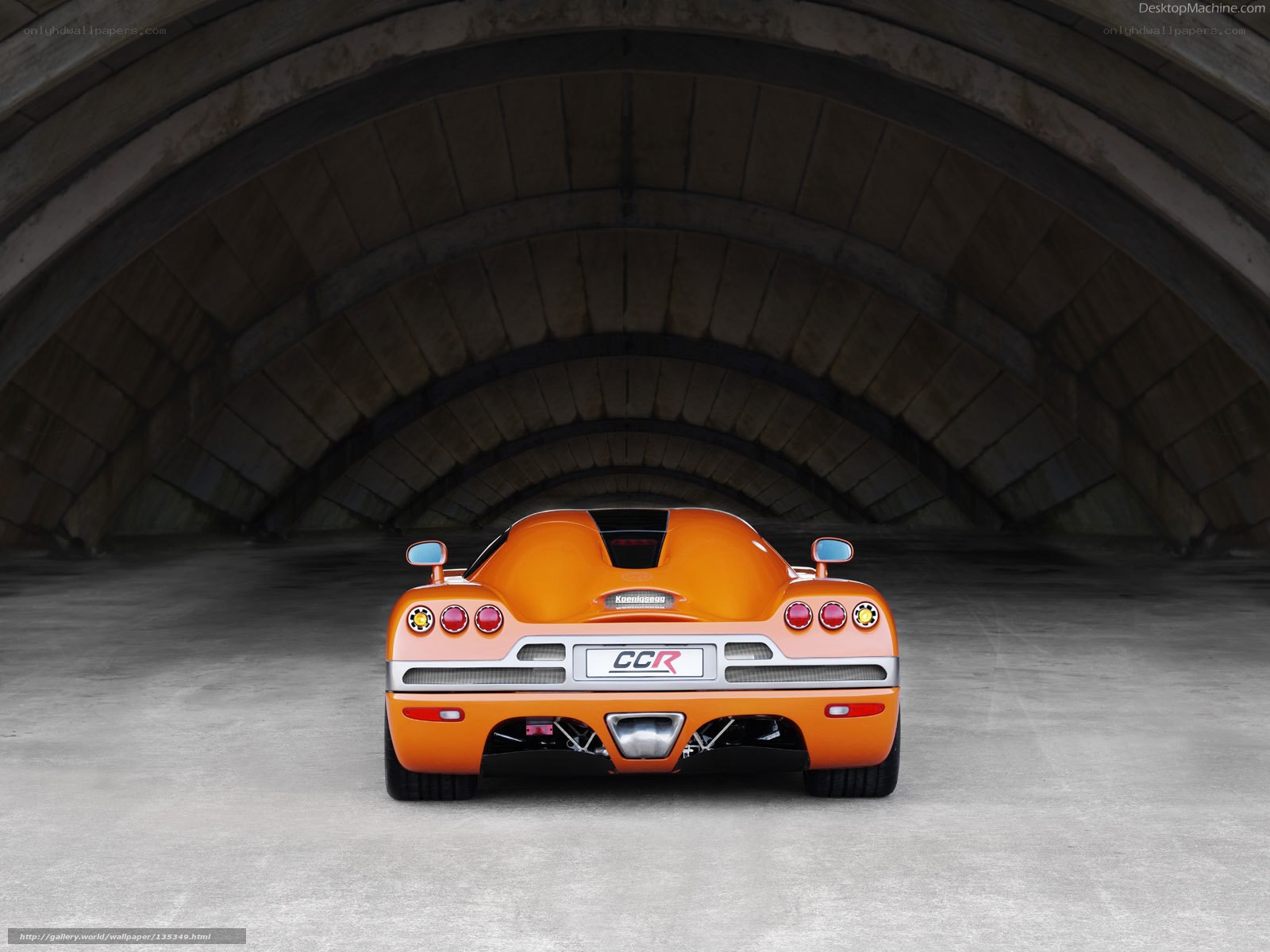 Orange Koenigsegg CCR in tunnel