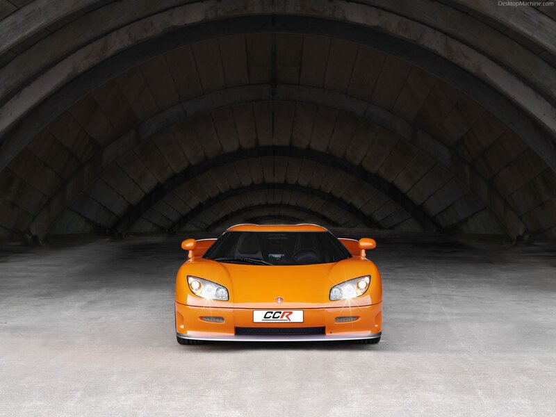 Orange Koenigsegg CCR in tunnel