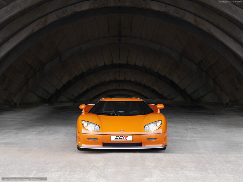 Orange Koenigsegg CCR in tunnel