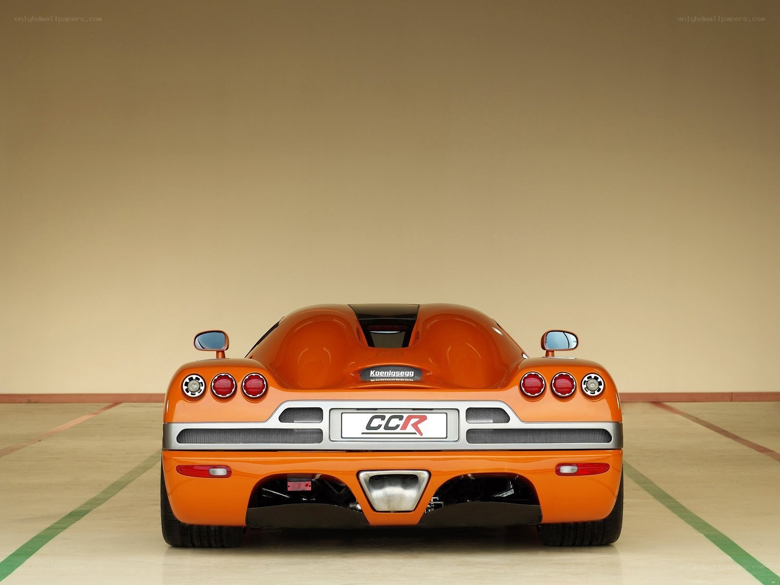 orange Koenigsegg CCR rear view