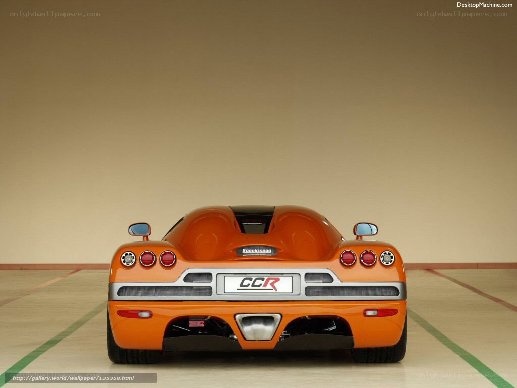 orange koenigsegg ccr rear view
