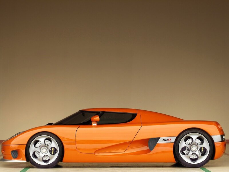 Orange Koenigsegg CCR sports car