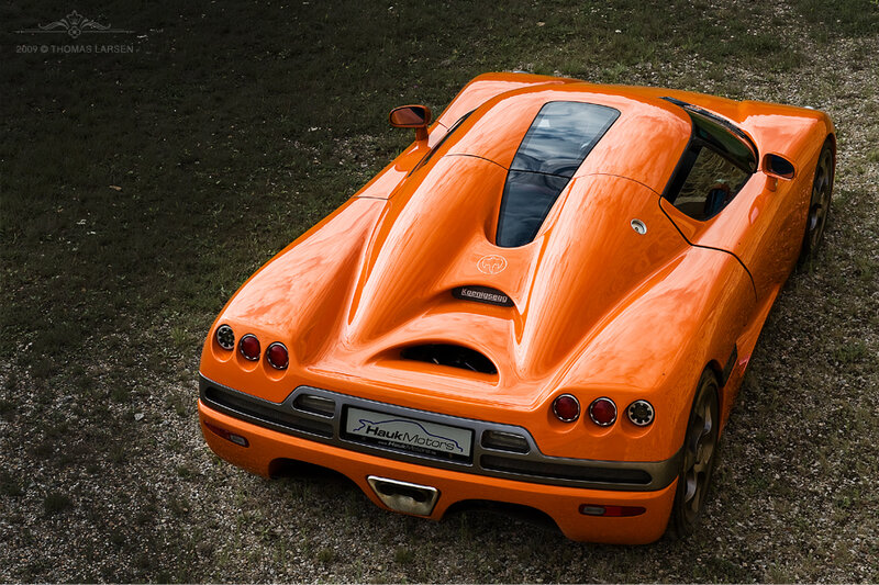 Orange Koenigsegg sports car