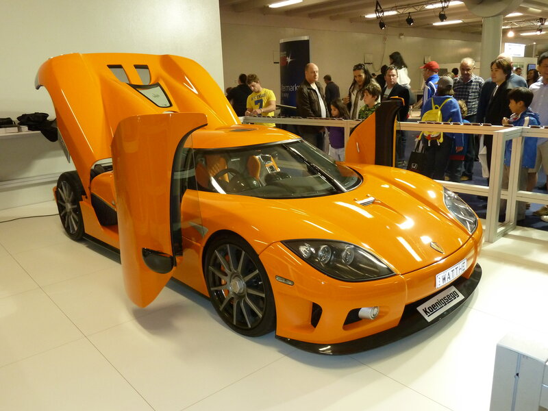 Orange Koenigsegg sports car