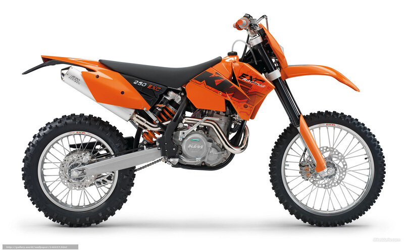 orange ktm 250 exc dirt bike