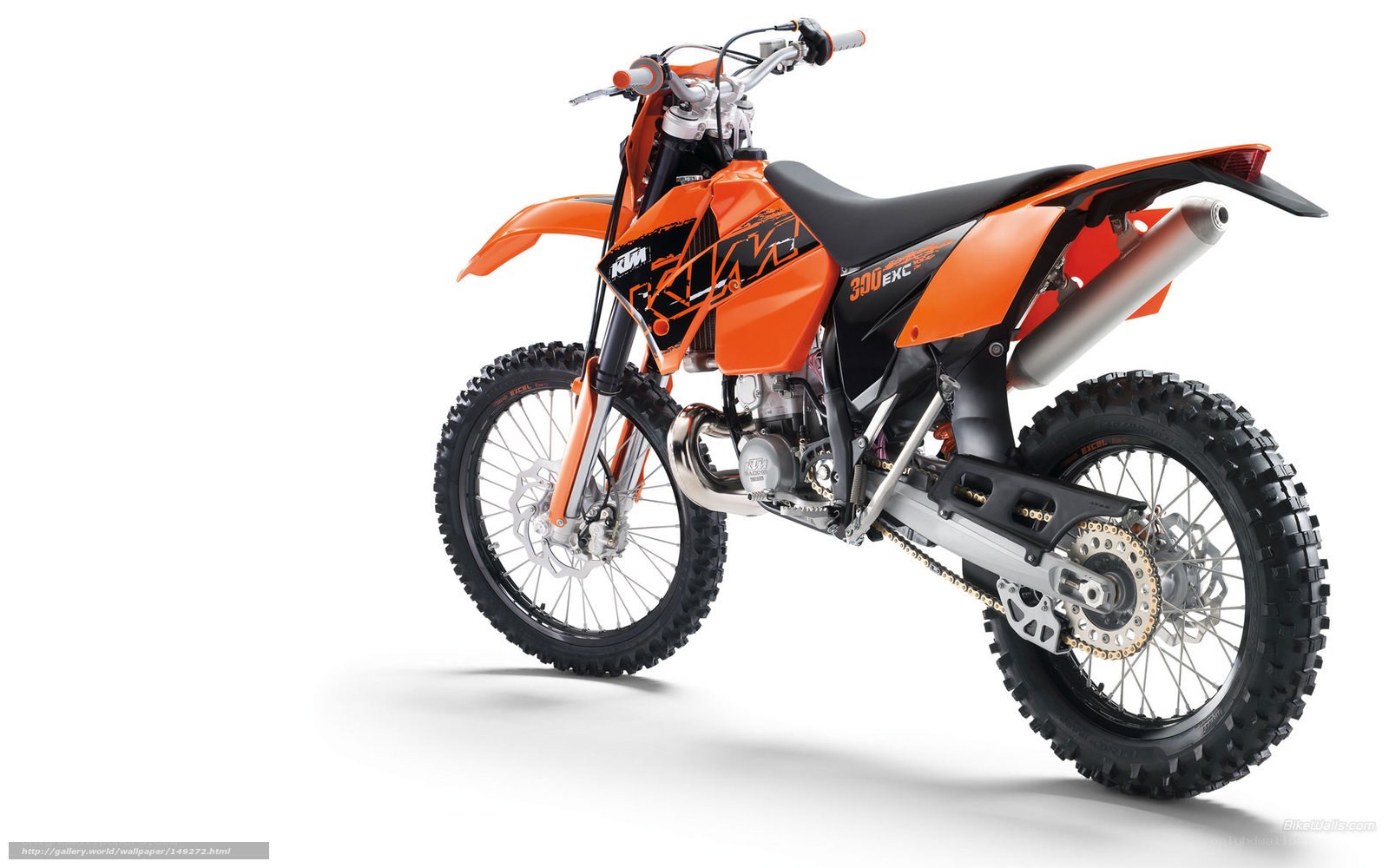 Orange KTM 300 EXC motorcycle