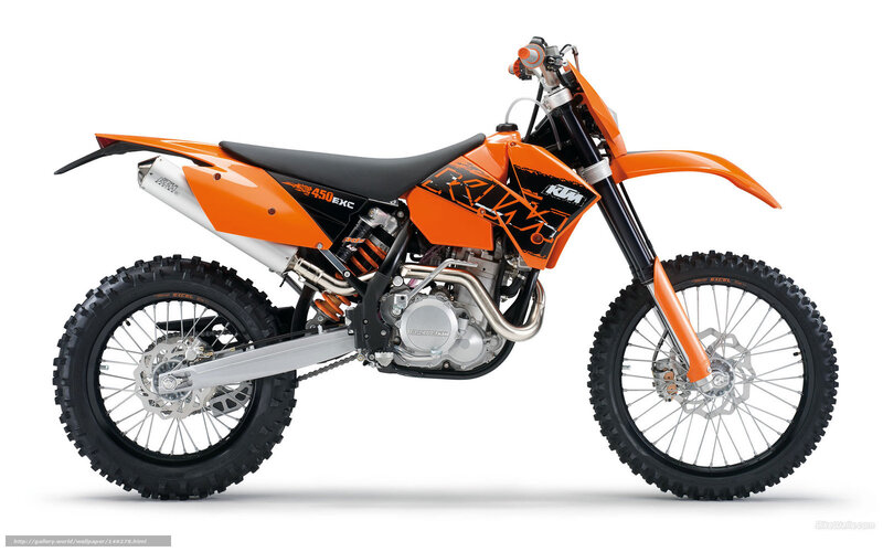orange ktm 450 exc dirt bike