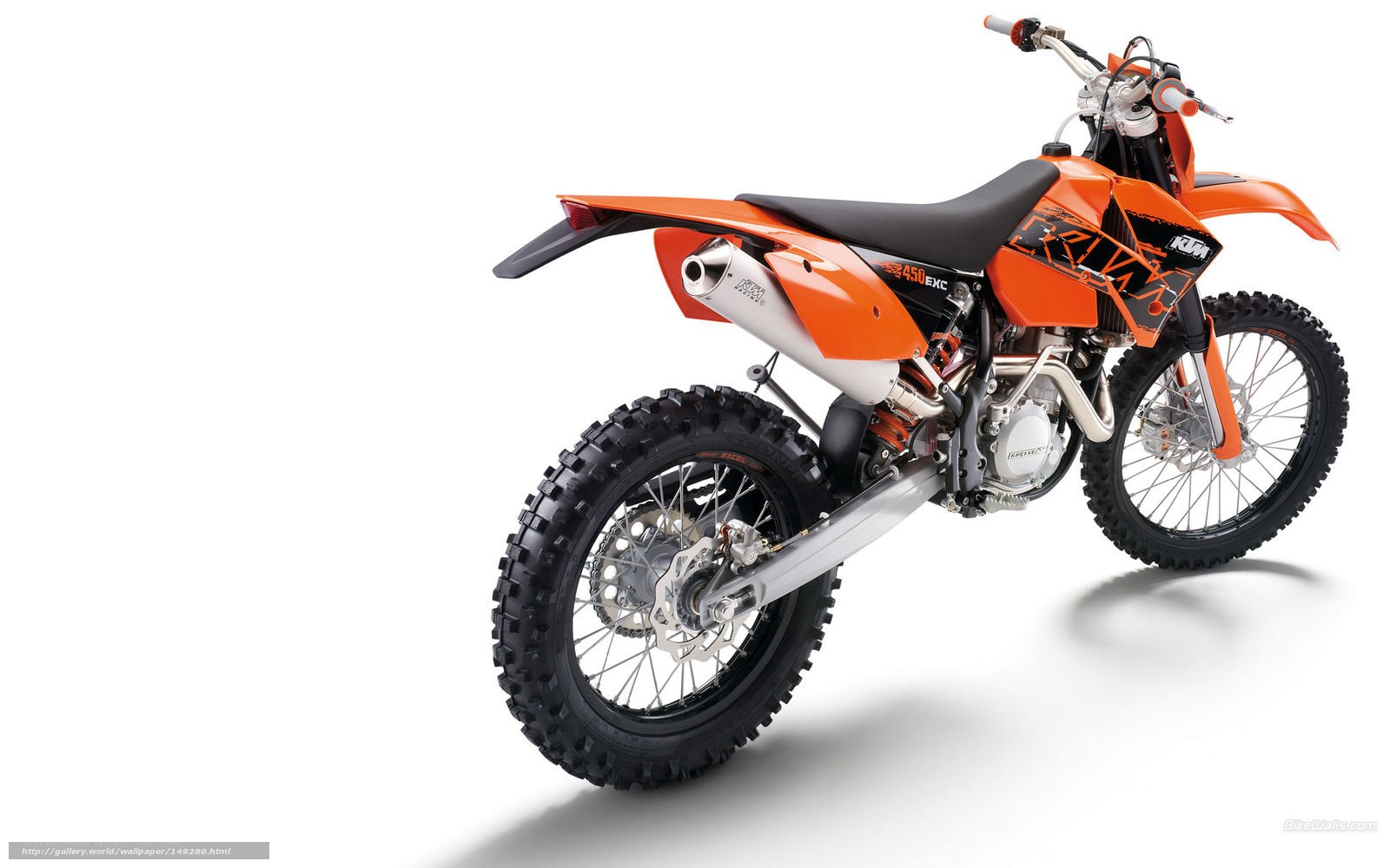 Orange KTM 450 EXC motorcycle